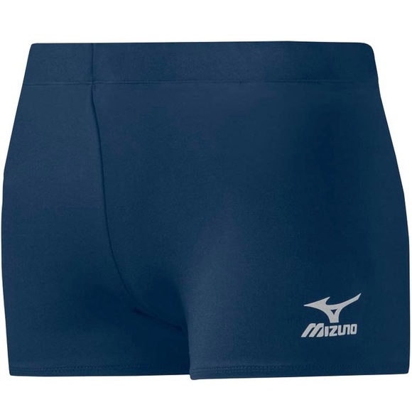 Mizuno Pants - Mizuno Core Flat Front Vortex Hybrid 4.0 Inseam Volleyball Short. Navy Medium